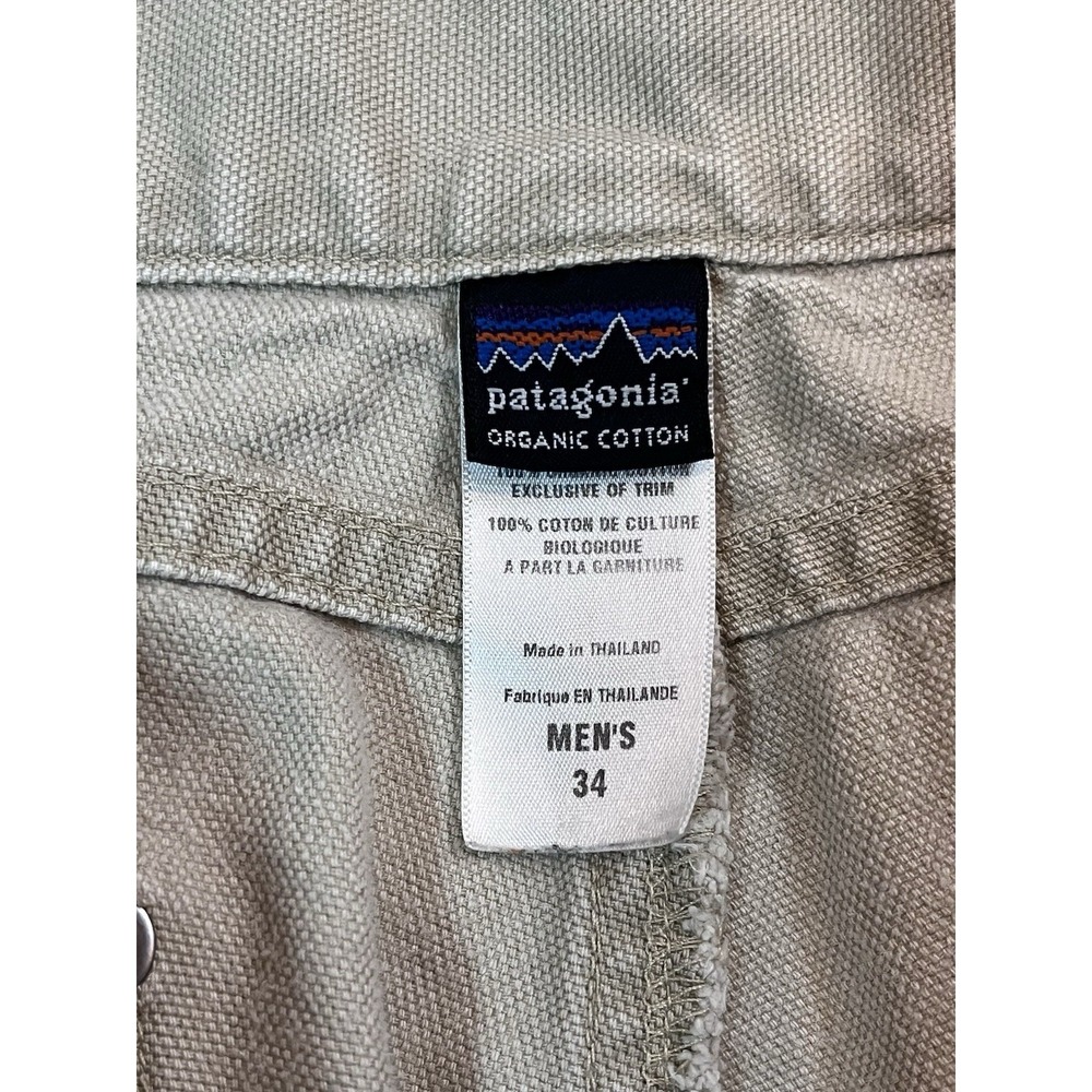 Patagonia Men's Double Knee Shop Pants 34x30 Organic Cotton Canvas 56337 Khaki - Picture 4 of 12